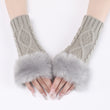 Outdoor Windproof Arm Gloves with Fluffy Sleeve Cuff
