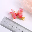 16pcs Yarn Rhinestone Butterfly Hairpin