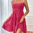 Women Smock Cami Sleeveless Swing A Line Mini Dress