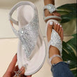 Women Arch Support Comfort Flip Flop Roman Casual Rhinestone Sandals