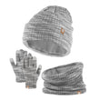 3pcs Kids Winter Hat scarf and Touchscreen Gloves Set