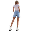 Women's High Waist Denim Shorts