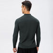 Men Gym Tops Solid Color Compression Shirt