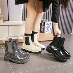 Women Fashion Solid Color Rain Boots