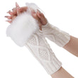 Outdoor Windproof Arm Gloves with Fluffy Sleeve Cuff
