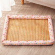 Summer Cool Breathable Woven Pet Mat Washable Dog Bed