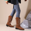 Women Retro PU Leather Vintage Boots