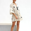 Women Bell Sleeves Printed Mini Dress