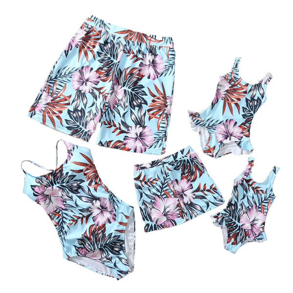 Hawaii Print Family Swimsuit