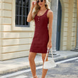 Women's Sleeveless Solid Color Dress