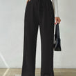 Women Elastic Waist Wide Leg Pants