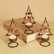 Set of 6 Tea Light Candle Holders Christmas Decoration