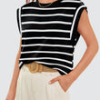 Women Summer Top Basic Tee Shirts Casual Stripe Top