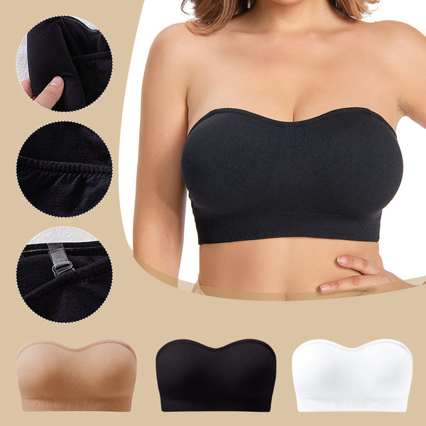 Women's Tube Bra Non Padded Strapless Non-Wired Invisible Bra