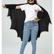 Black Halloween Party Bat Wings Shawl with Eye Mask Hair Clips