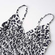 Women's  V-Neck Sleeveless Leopard Print Spaghetti Straps Long Dress