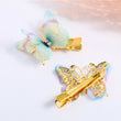 16pcs Yarn Rhinestone Butterfly Hairpin