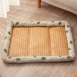 Summer Cool Breathable Woven Pet Mat Washable Dog Bed