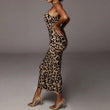 Women V-neck Leopard Fit Dress