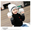 Kids Fleece Warm Neck Protection Hat Pompom Hat