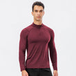Men Gym Tops Solid Color Compression Shirt