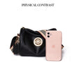 Women PU Leather Solid Color Shoulder Bag