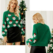 Womens Ugly Christmas Sweater Round Neck Knit Pullover Santa Claus Jumper Top