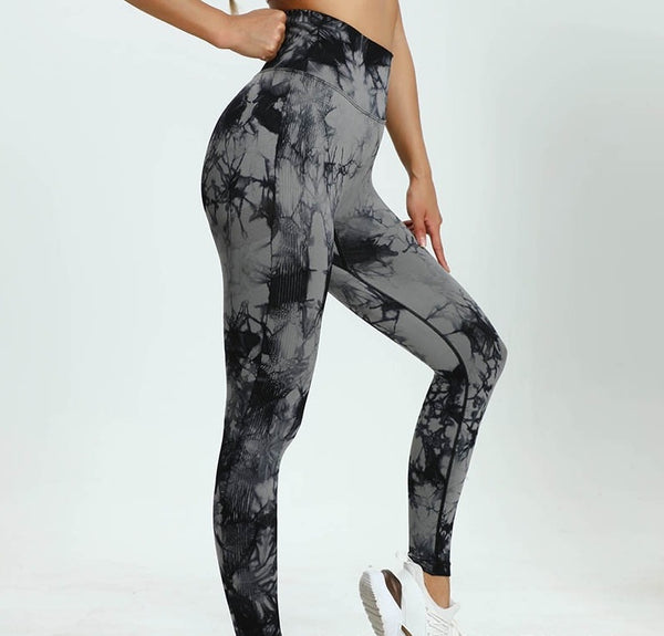 Women Tie-dye High Waist Yoga Sports Leggings