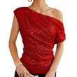 Women Sleeveless Dressy Sparkle Sequin Halter Top