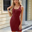 Women's Sleeveless Solid Color Dress