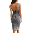 Women's U-neck Sleeveless Bodycon Denim Dress