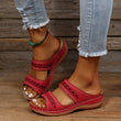 Women Wide Flip Flops Beach Wedge Sandals