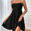 Women Smock Cami Sleeveless Swing A Line Mini Dress