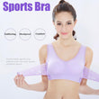 Side Buckle Lace Sports Bras Wireless Push Up Seamless Bra