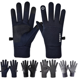 Men Winter Warm Waterproof Windproof Non-Slip Touch Screen Gloves