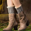 Women Knitted Lace Gaiter Leg Warmer