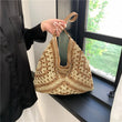 Women Beach Hobo Shoulder Bag Straw Tote Bag