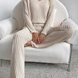 Women Winter Long Sleeve V-neck  Pajamas Suit 2 Piece Sets