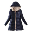 Women Parkas Winter Fleece Hooded Jackets