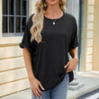 Womens Loose Fit Casual Short Sleeve Crewneck T Shirt