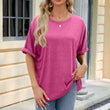 Womens Loose Fit Casual Short Sleeve Crewneck T Shirt