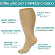 Solid Color Wide Calf Compression Socks