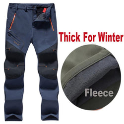 Men's Fleece Warm Pants Outdoor Hiking Trousers