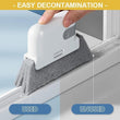 Groove Cleaning Tool Window Groove Cleaning Cloth with 2 Replace Brush Head