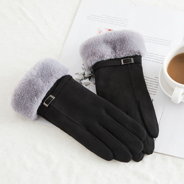 Women Fleece Warm Gloves