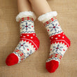 Women Print Fleece Thick Warm Anti-slip Floor Socks
