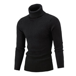 Men's High Neck Knitted Turtleneck Sweater Pullover