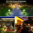 4pack Stainless Steel LED Solar Lawn Light Pathway Garden Lamp