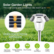 4pack Stainless Steel LED Solar Lawn Light Pathway Garden Lamp