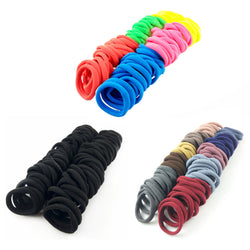 200pcs Girls Solid Color Rubber Hairbands Headwear